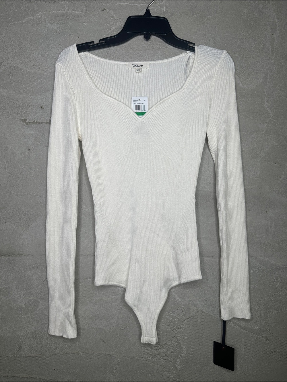 Takara Ivory Ribbed Knit Tank Top Size L NWT 🤍